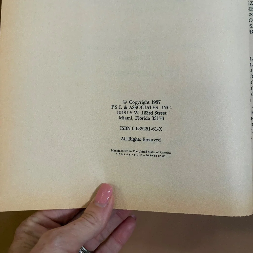 Vintage 1987 Holy Bible King James Version KJV Red Letter White Gold P.S.I.